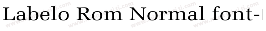 Labelo Rom Normal font字体转换